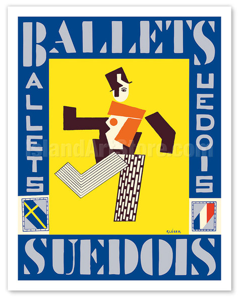 Swedish Ballets (Ballets Suédois) - c. 1920 - Poster by Fernand Léger