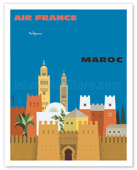 Morocco (Maroc) - North Africa - c. 1959 - Poster by Jean Fortin