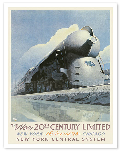 Chicago - New York Central System - The New 20th Century LTD - c. 1940's - Poster by Leslie Darrell Ragan