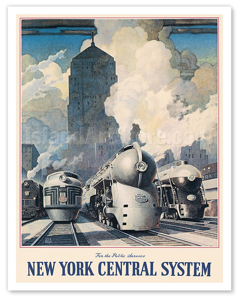 La Salle Street Station, Chicago - New York Central System - c. 1945 - Poster by Leslie Darrell Ragan