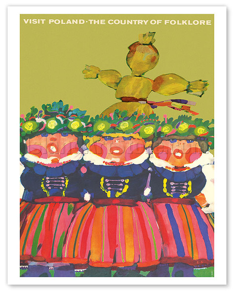 Visit Poland - The Country of Folklore - c. 1972 - Poster by Marek Mosiński