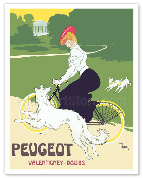 Peugeot Bicycles - c. 1905 - Poster by Walter Thor