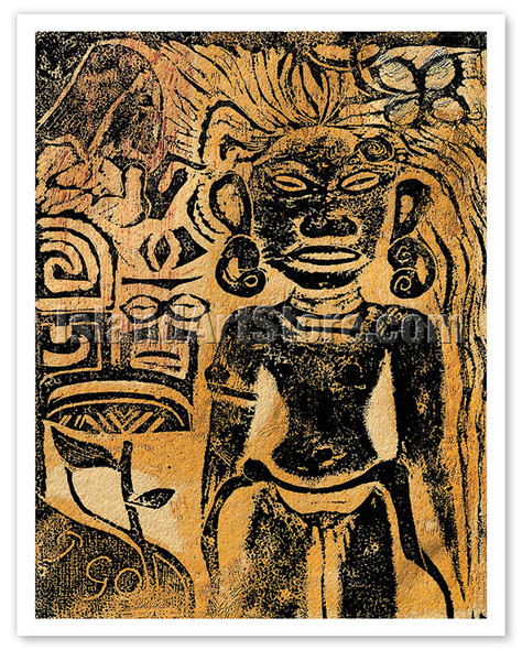 Tahitian Idol - The Goddess Hina - c. 1894 - Poster by Paul Gauguin