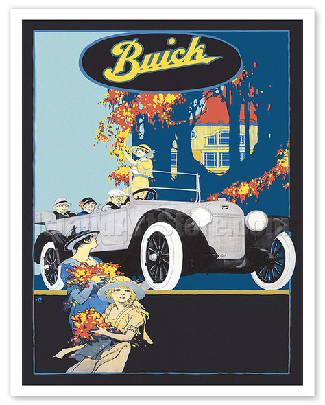 Buick Master Six Series - c. 1924 - Vintage Advertisement Poster