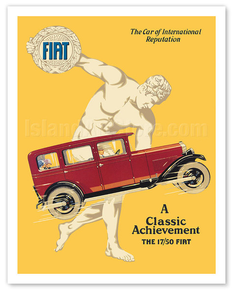 Fiat 520 - A Classic Achievement - The 17-50 HP Fiat - c. 1927 - Poster by Jack Le Breton
