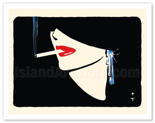 The Cigarette (La Cigarette) - Lady Smoking - Poster by René Gruau