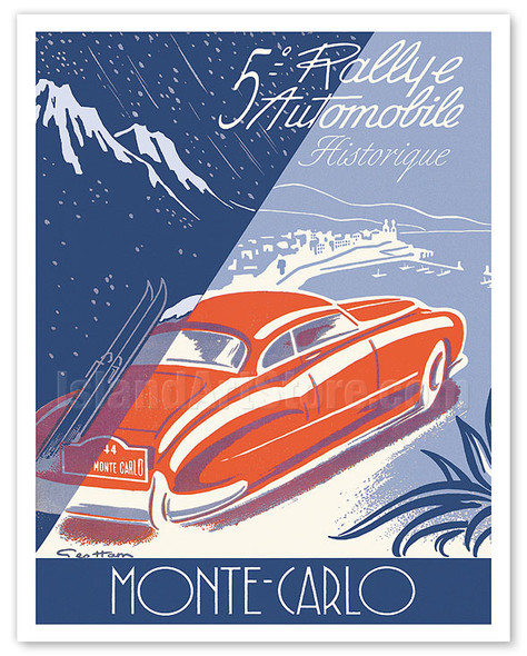 5th Grand Prix Monaco Auto Racing - Circuit de Monaco, Monte Carlo - Poster by Géo Ham (Georges Hamel)