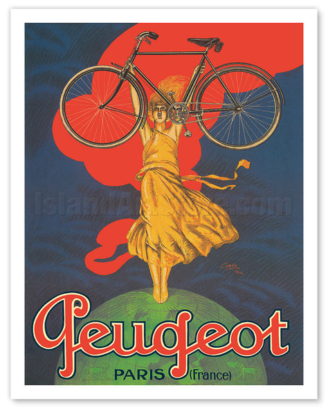 Peugeot Bicycles - Paris, France - c. 1922 - Poster by Jean Carlu