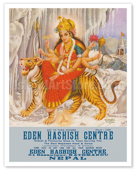 Eden Smoke Centre - Kathmandu, Nepal - c. 1960's - Poster by Yogendra Rastogi