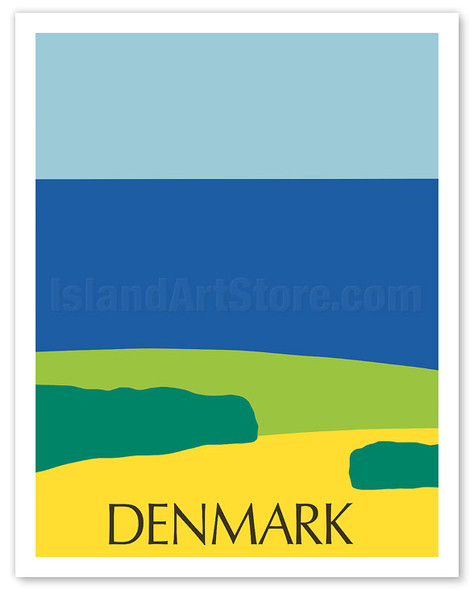 Denmark - Danish Landscape - c. 1976 - Poster by Ole Kortzau