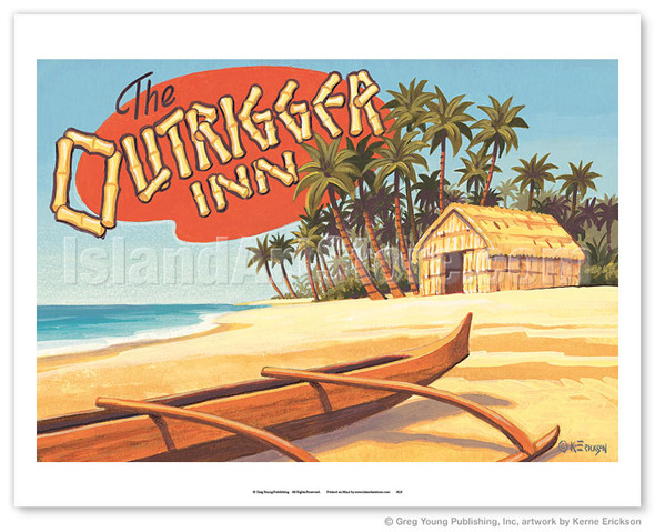 The Outrigger Inn - Poster by Kerne Erickson
