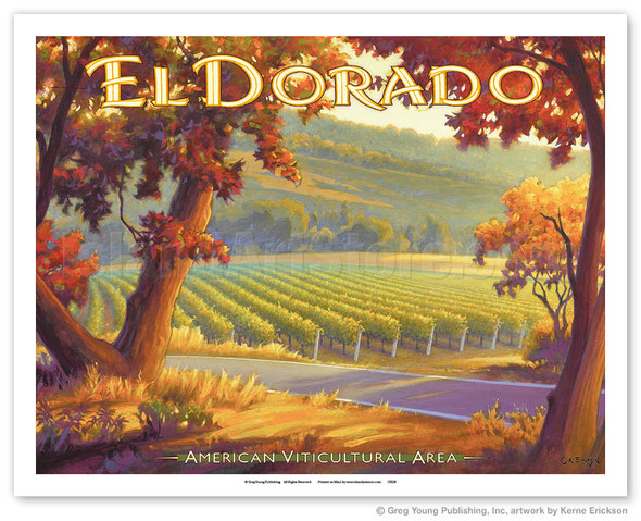 El Dorado Wineries - Poster by Kerne Erickson