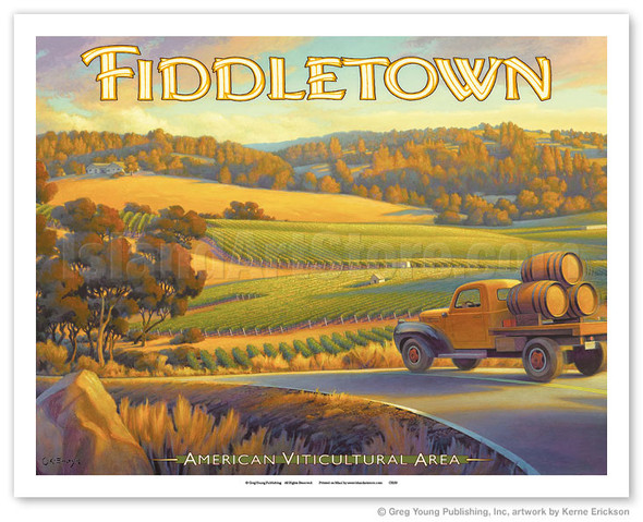 Fiddletown Wineries - Amador County - Poster by Kerne Erickson