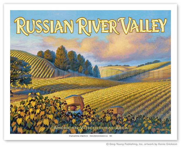 Russian River Valley Wineries - Along Westside Road - Poster by Kerne Erickson