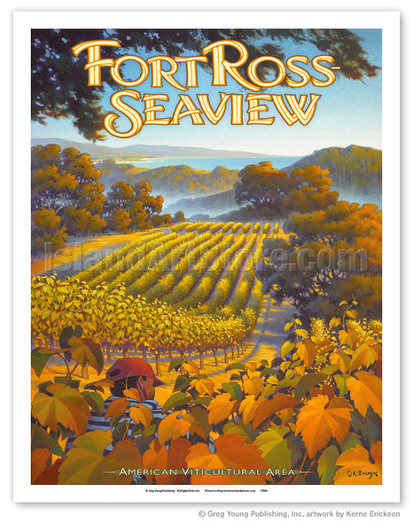 Fort Ross-Seaview Wineries - Sonoma County - Poster by Kerne Erickson
