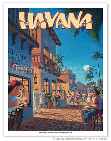 Havana, Cuba - Poster by Kerne Erickson