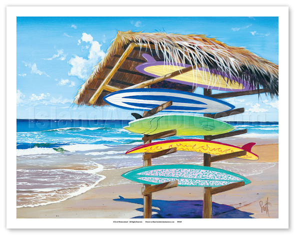 Stacked - Surfboard Art - Poster by Scott Westmoreland