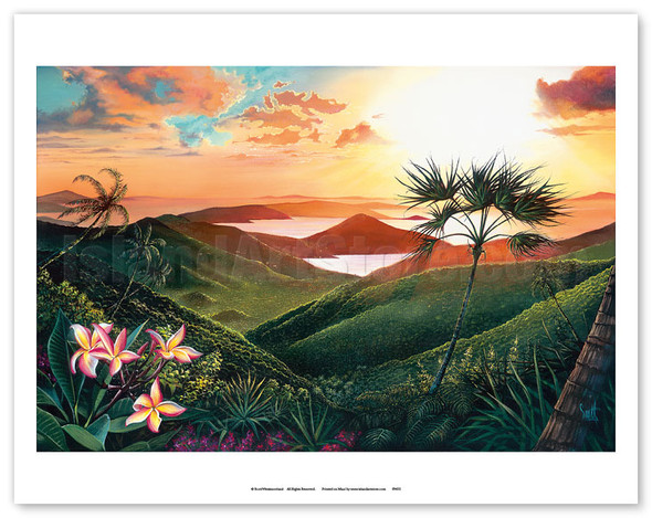 Enchanted Isle - Hawaiian Paradise Sunset View - Poster by Scott Westmoreland
