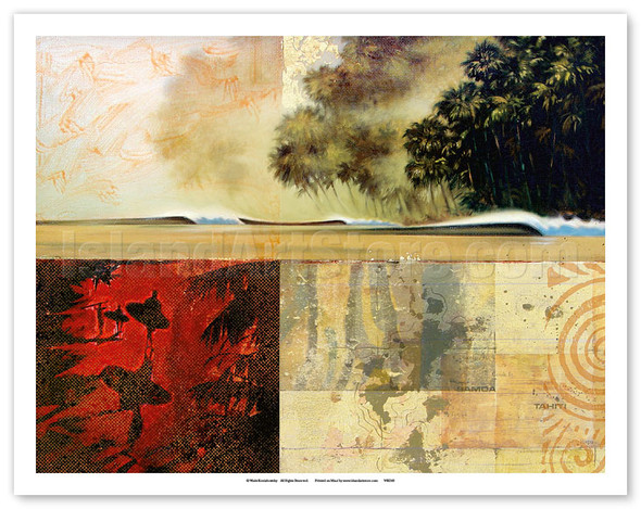 Surfers Journal Entry 41 - Tropical Waves - Poster by Wade Koniakowsky