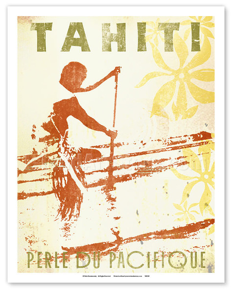 Tahiti - Pearl of the Pacific (Perle Du Pacifique) - Poster by Wade Koniakowsky