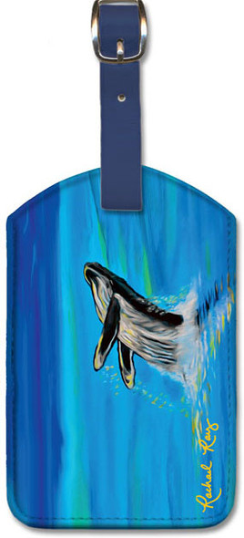 Humpack Whale by Rachael Ray - Hawaiian Leatherette Luggage Tag