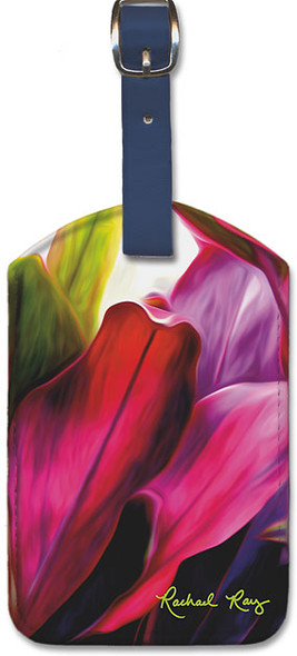 Ti Leaf Bouquet by Rachael Ray - Hawaiian Leatherette Luggage Tag