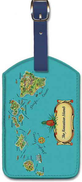 The Hawaiian Islands by Stephen J. Voorhies - Leatherette Luggage Tag