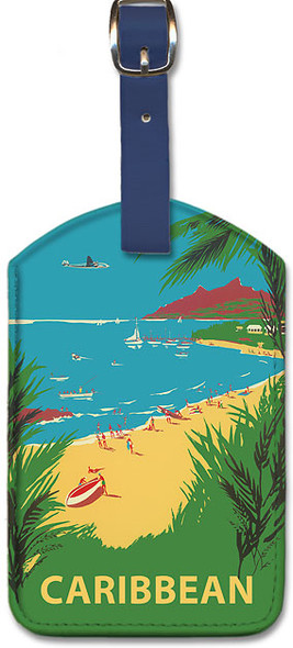 Caribbean by Maurice Renluc - Leatherette Luggage Tag