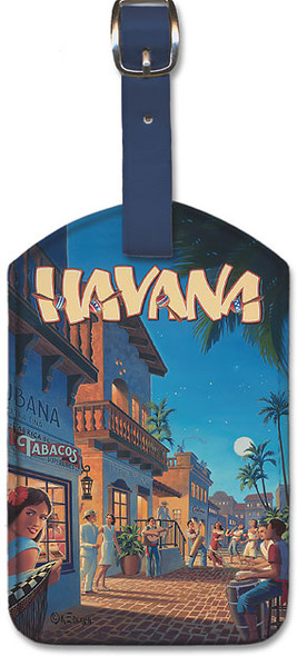 Havana, Cuba by Kerne Erickson - Leatherette Luggage Tag