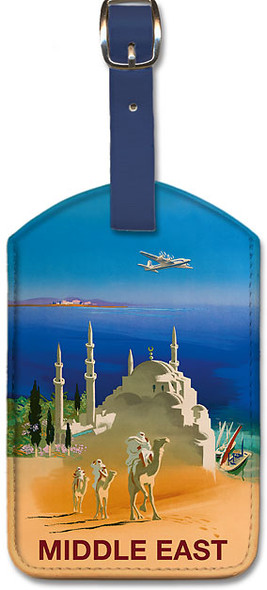 Middle East - Tuareg Camel Riding Nomads by Jean Even - Leatherette Luggage Tag