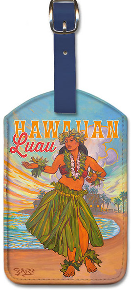 Hawaiian Luau by Rick Sharp - Leatherette Luggage Tag