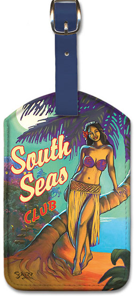 South Seas Club by Rick Sharp - Leatherette Luggage Tag