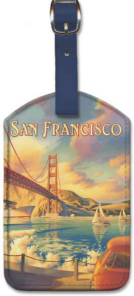 San Francisco by Kerne Erickson - Leatherette Luggage Tag