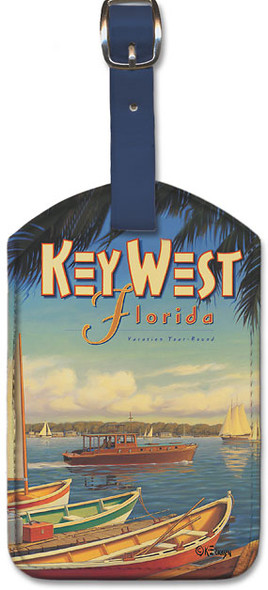 Key West - Florida by Kerne Erickson - Leatherette Luggage Tag