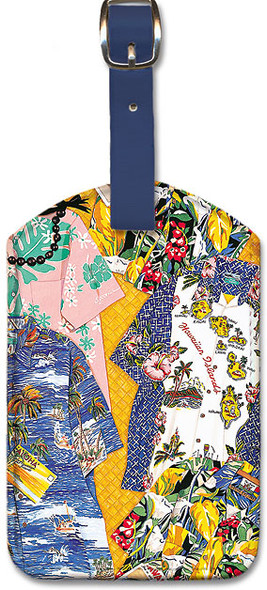 Vintage Aloha Shirts by Cynthia Conrad - Leatherette Luggage Tag
