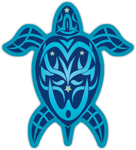 Tribal Turtle - Hawaiian Art Sticker