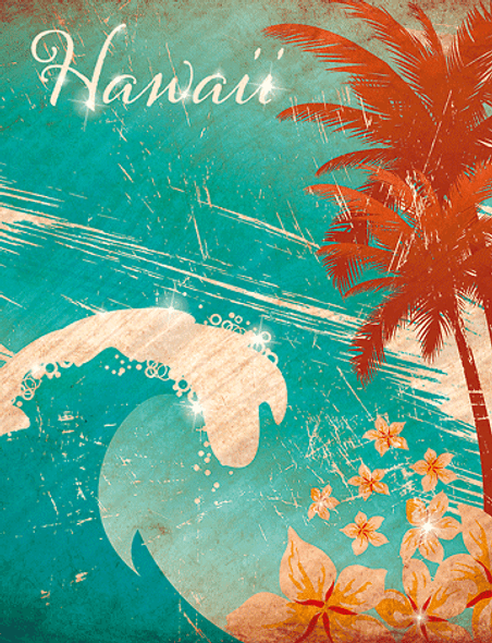 Hawaiian Wave - Hawaiian 'Alohi Glitter Magnet Hawaiian Wave - Hawaiian 'Alohi Glitter Magnet