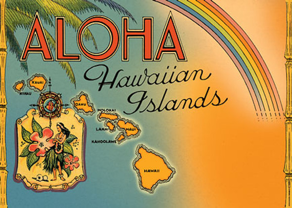 Aloha Hawaiian Islands - Magnet Aloha Hawaiian Islands - Magnet