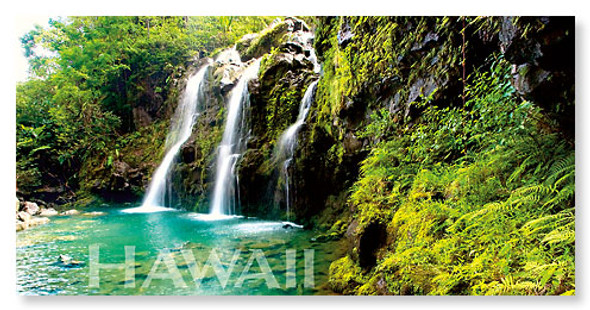 Emerald Falls - Hawaiian Panoramic Magnet Emerald Falls - Hawaiian Panoramic Magnet