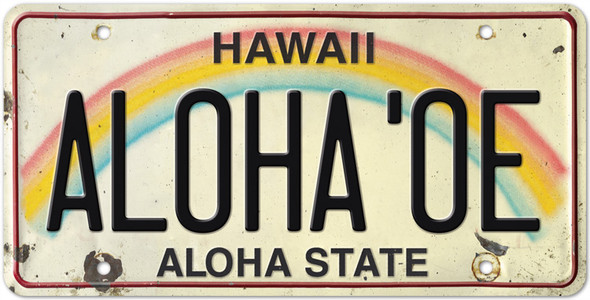 Aloha - Hawaiian License Plate | Pacifica Island Art