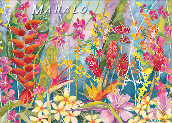 Tropical Tantrum - Mahalo / Thank You Greeting Card Tropical Tantrum - Mahalo / Thank You Greeting Card