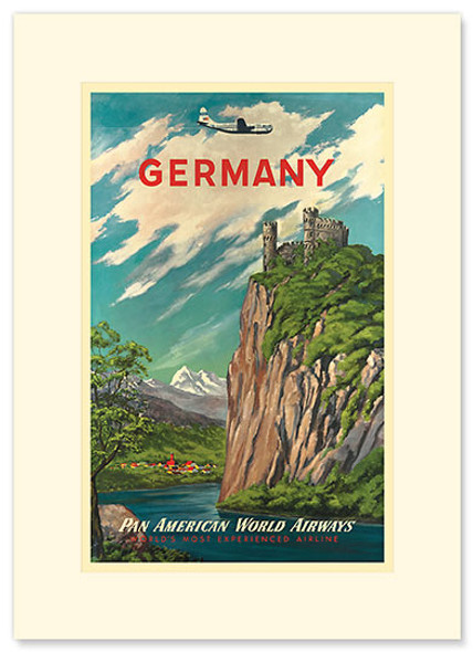 Germany, PanAm World Airway - Premium Vintage Collectible Greeting Card Germany, PanAm World Airway - Premium Vintage Collectible Greeting Card