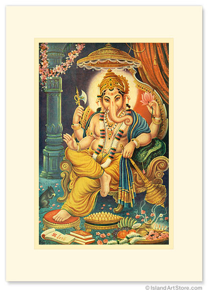 Lord Ganesha - Premium Vintage Collectible Greeting Card Lord Ganesha - Premium Vintage Collectible Greeting Card
