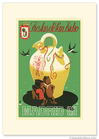 Fiestas de San Isidro: Madrid, Spain - Premium Vintage Collectible Greeting Card Fiestas de San Isidro: Madrid, Spain - Premium Vintage Collectible Greeting Card