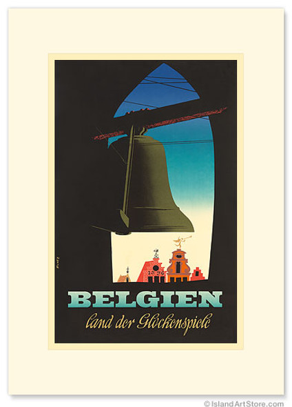 Belgien: Land der Glockenspiele - Land of Glockenspiel - Premium Vintage Collectible Greeting Card Belgien: Land der Glockenspiele - Land of Glockenspiel - Premium Vintage Collectible Greeting Card