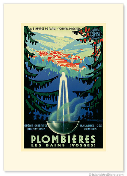 Plombieres Les Bains, Hot Springs, France - Premium Vintage Collectible Greeting Card Plombieres Les Bains, Hot Springs, France - Premium Vintage Collectible Greeting Card
