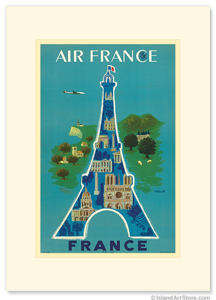 Aviation, Eiffel Tower - Premium Vintage Collectible Greeting Card Aviation, Eiffel Tower - Premium Vintage Collectible Greeting Card
