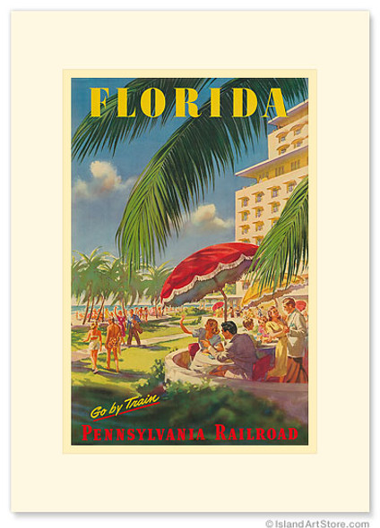 Pennsylvania Railroad, Florida - Premium Vintage Collectible Greeting Card Pennsylvania Railroad, Florida - Premium Vintage Collectible Greeting Card