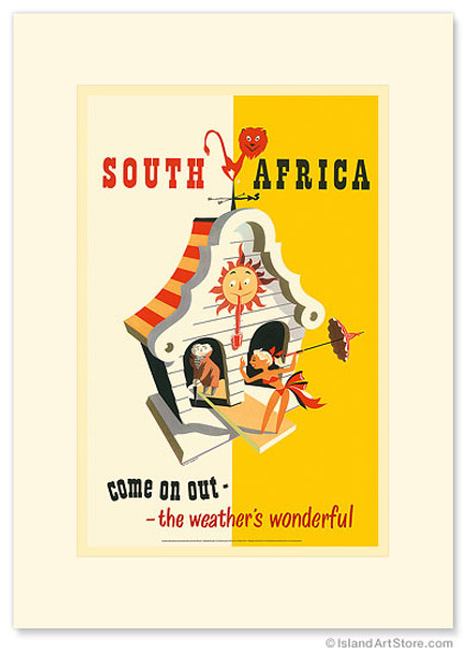 South Africa: Come on Out - The Weather is Wonderful - Premium Vintage Collectible Greeting Card South Africa: Come on Out - The Weather is Wonderful - Premium Vintage Collectible Greeting Card