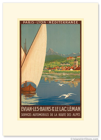 PLM Paris-Lyon-Mediterranee EVIAN LES BAINS - Alps - France - Premium Vintage Collectible Greeting Card PLM Paris-Lyon-Mediterranee EVIAN LES BAINS - Alps - France - Premium Vintage Collectible Greeting Card